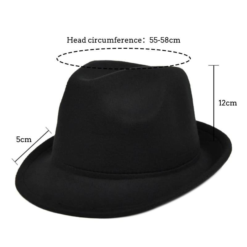 Classic Plain Felt Trilby Hat