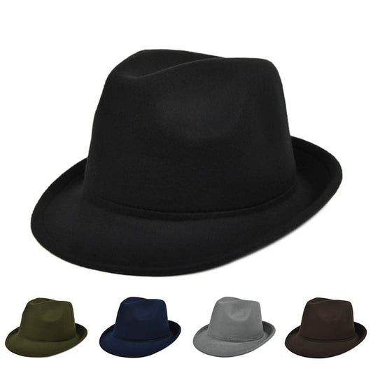 Classic Plain Felt Trilby Hat