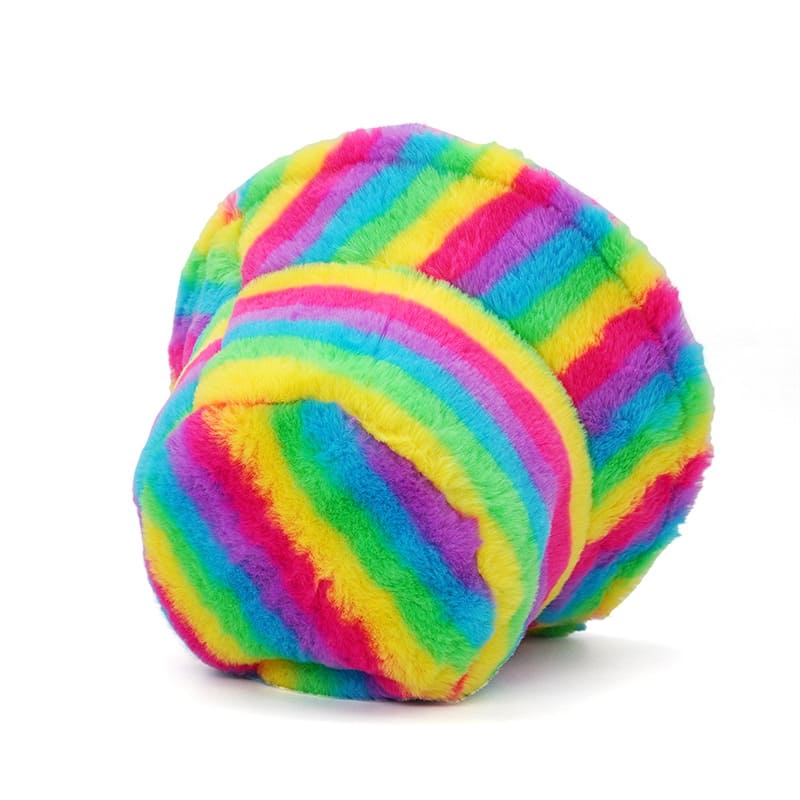 Colourful Striped Fur Bucket hat