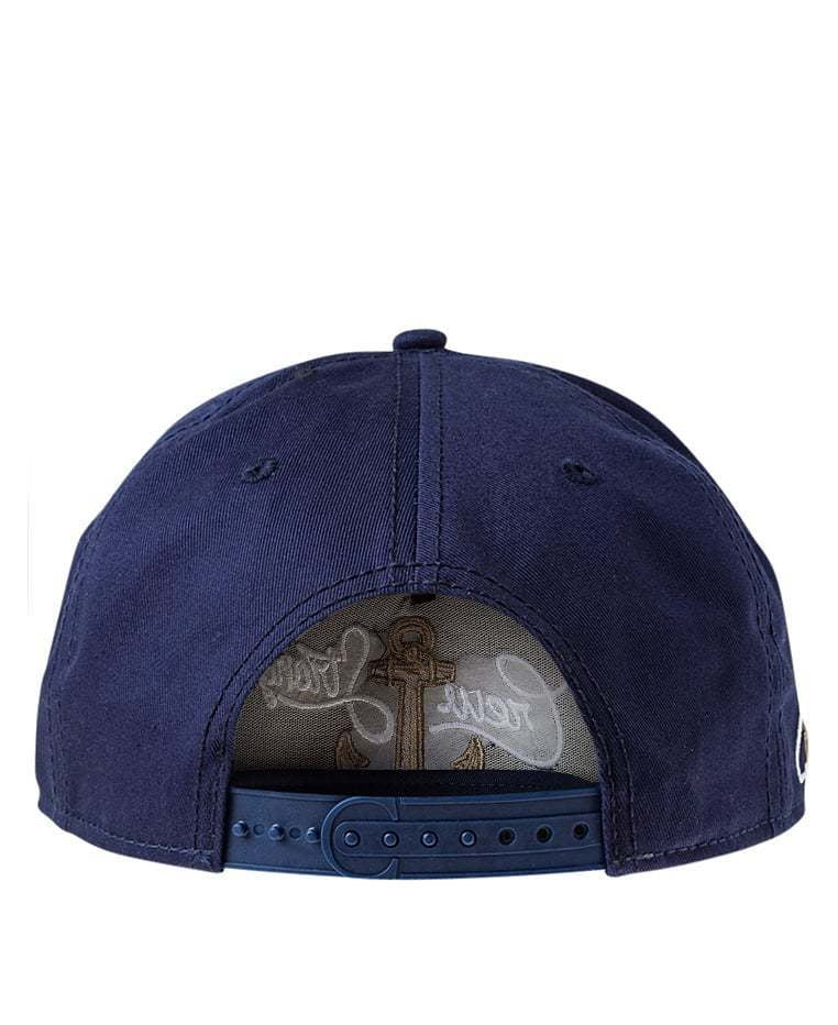 Crew Strong Navy Blue Snapback Cap