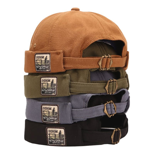 cotton-adjustable-denim-brimless-hat