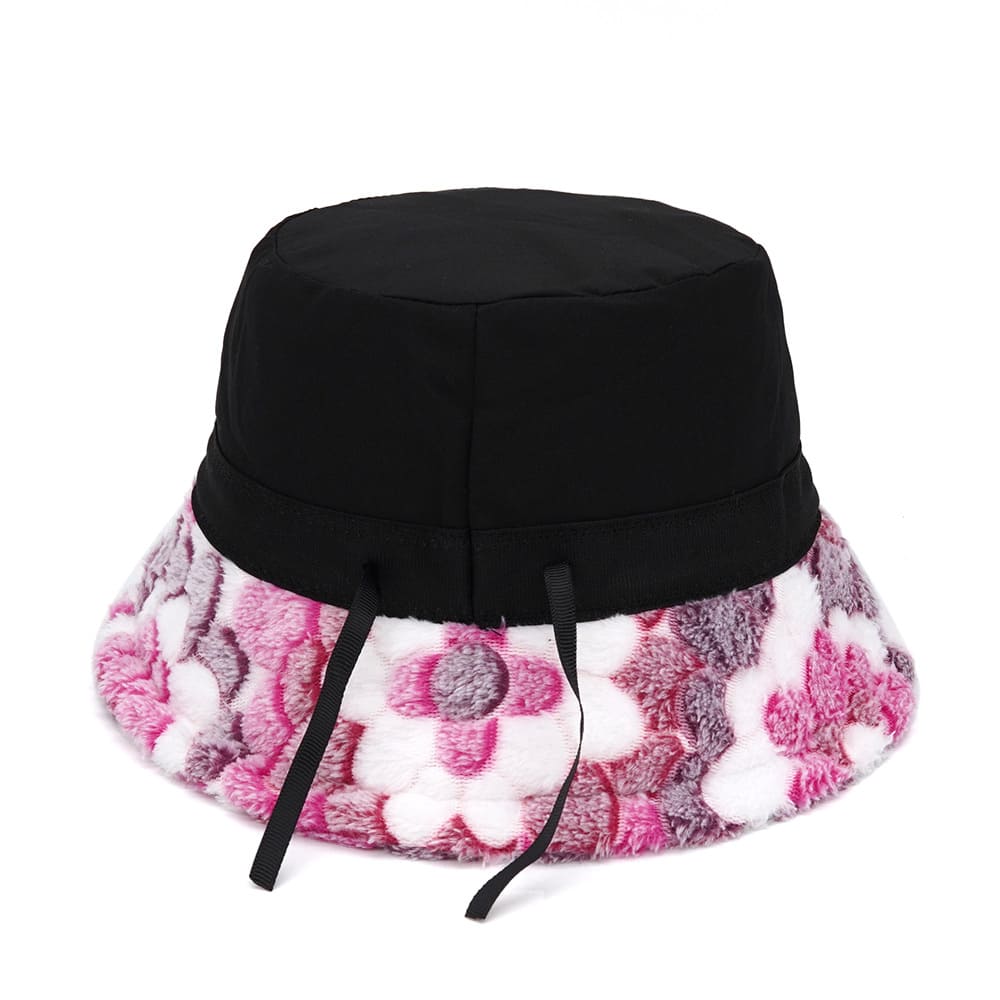 Floral Fur Bucket Hat