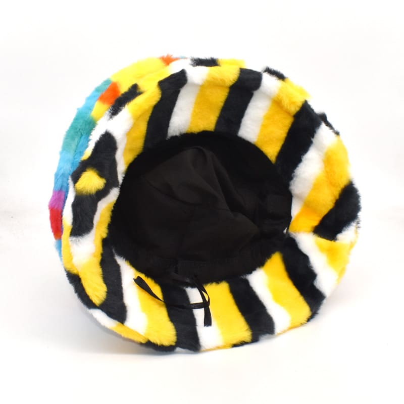 GLTR Striped Fur Bucket Hat