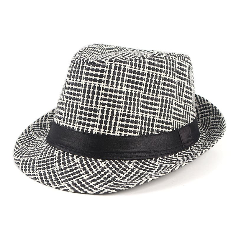 GLTR Striped Plaid Trilby Hat