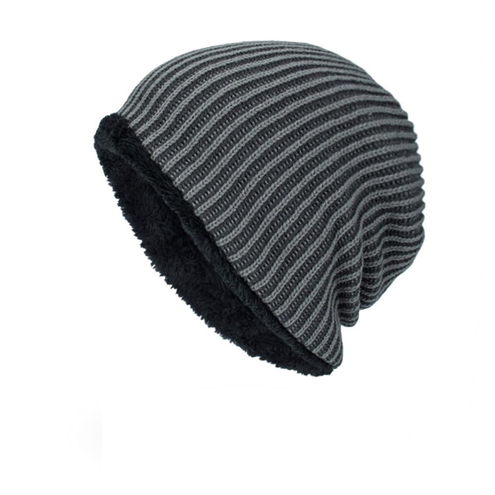 GLTR Velvet-Lined Striped Beanie