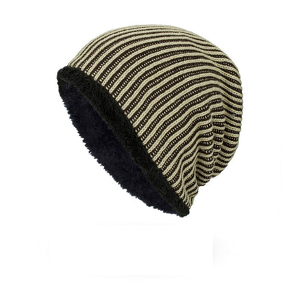 GLTR Velvet-Lined Striped Beanie