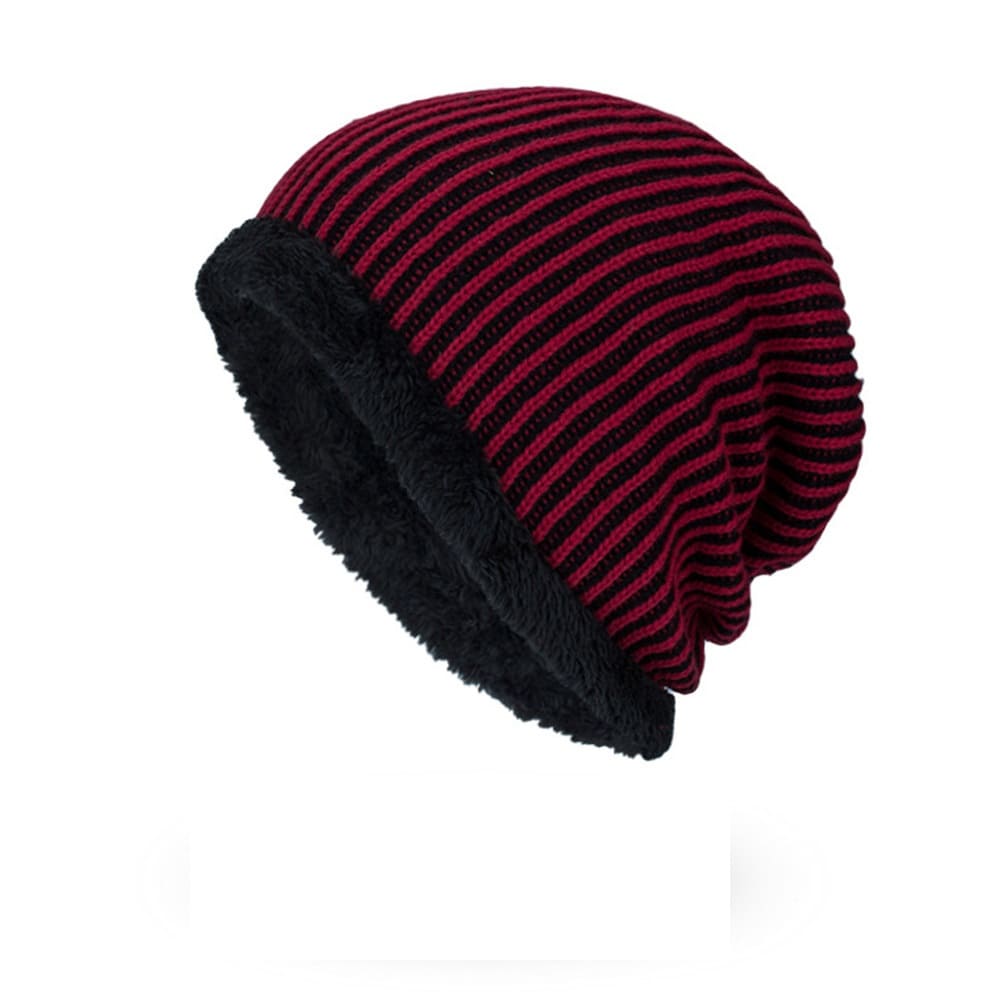 GLTR Velvet-Lined Striped Beanie