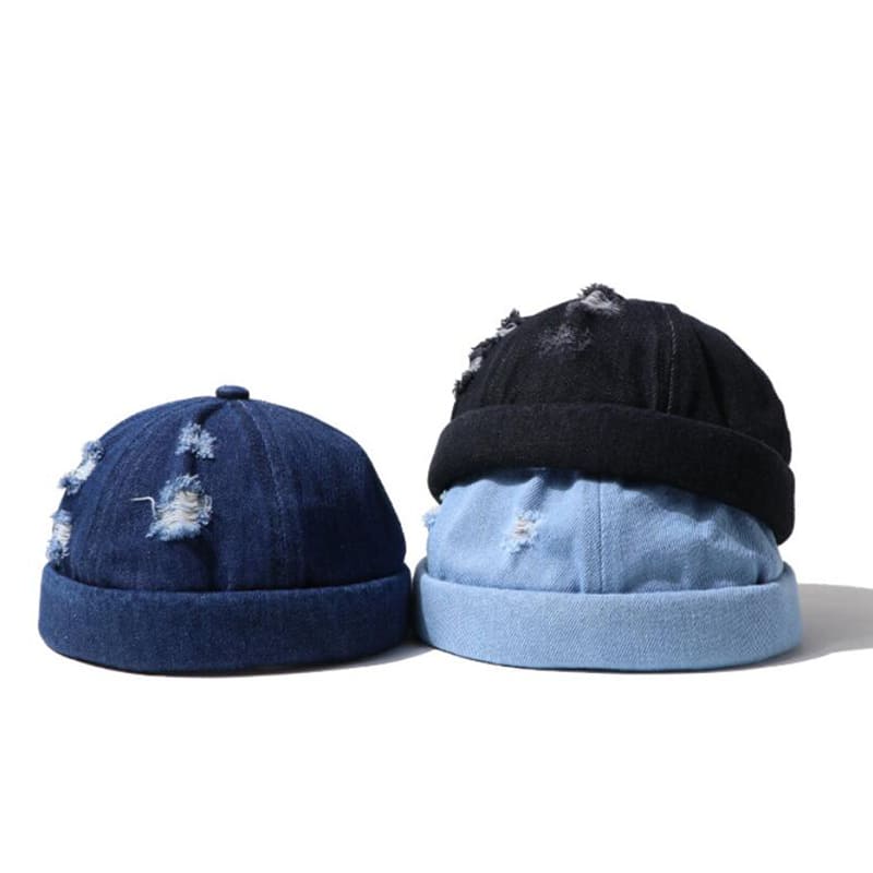 Ghelter Ripped Denim Docker Cap