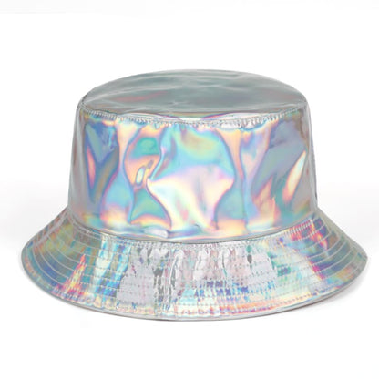 Glitter Leather Bucket Hat