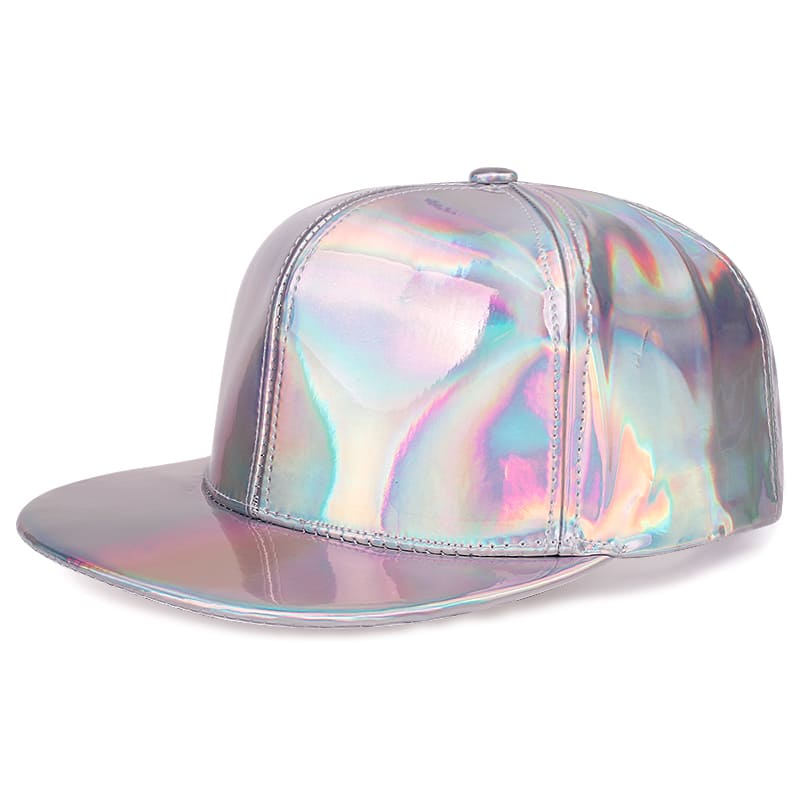 Glitter Leather Snapback Cap