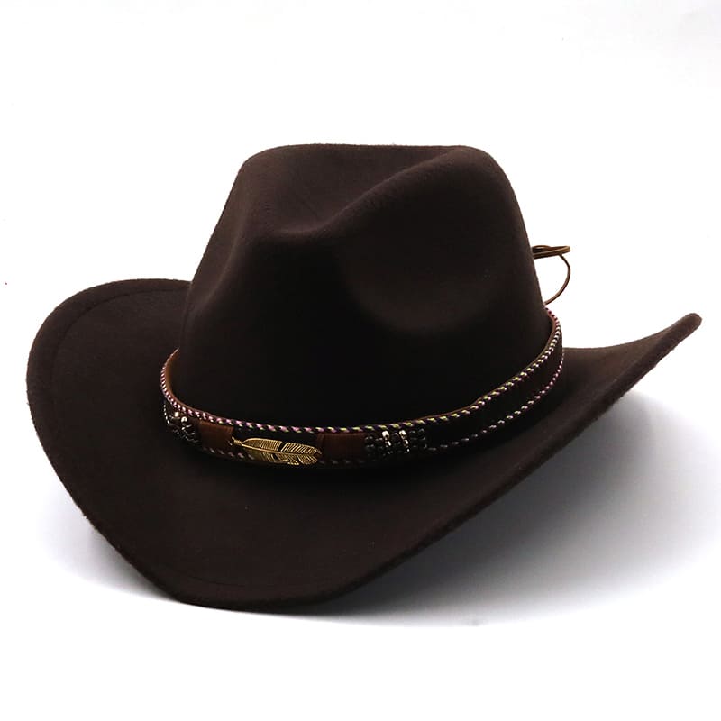 Golden Feather Wool Cowboy Hat