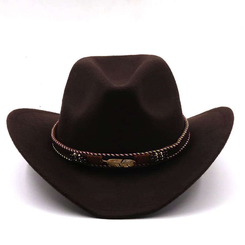 Golden Feather Wool Cowboy Hat