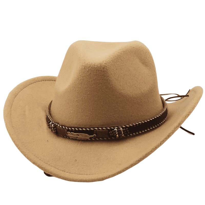 Golden Feather Wool Cowboy Hat