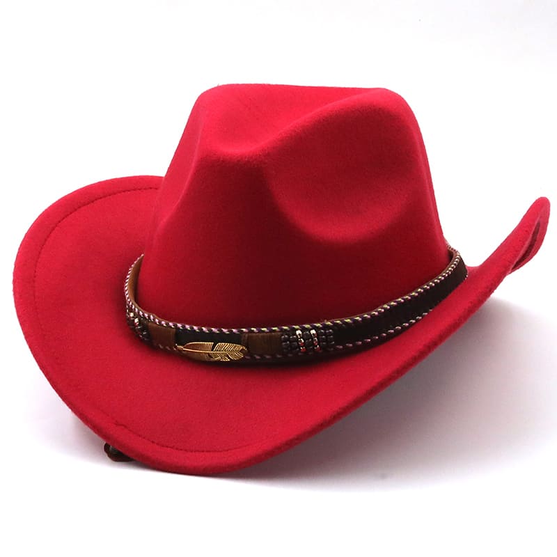 Golden Feather Wool Cowboy Hat