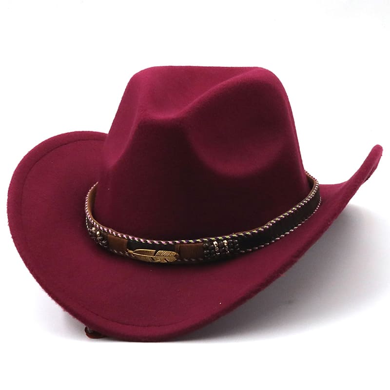 Golden Feather Wool Cowboy Hat