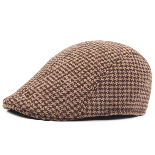 Harris Houndstooth Flat Cap