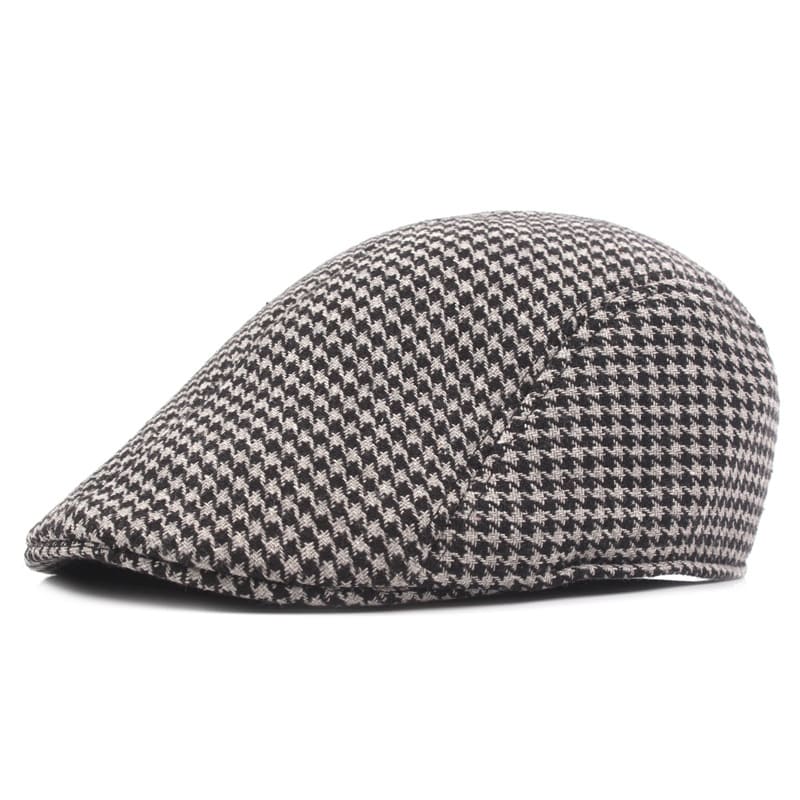 Harris Houndstooth Flat Cap