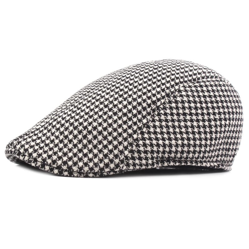 Harris Houndstooth Flat Cap