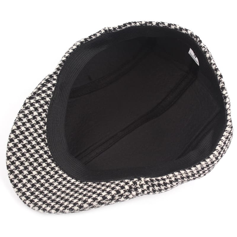 Harris Houndstooth Flat Cap