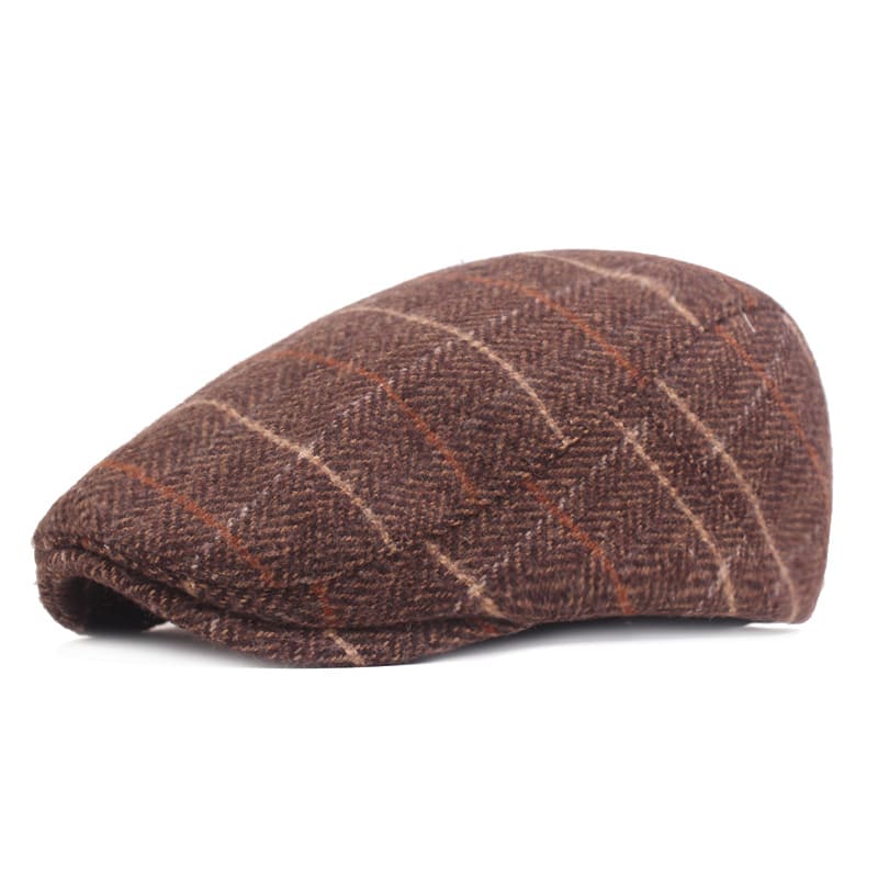 Herringbone-Plaid-Adjustable-ivy-gatsby-cabbie-paddy-hat