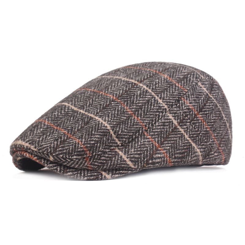 Herringbone-Plaid-Adjustable-ivy-gatsby-cabbie-paddy-hat