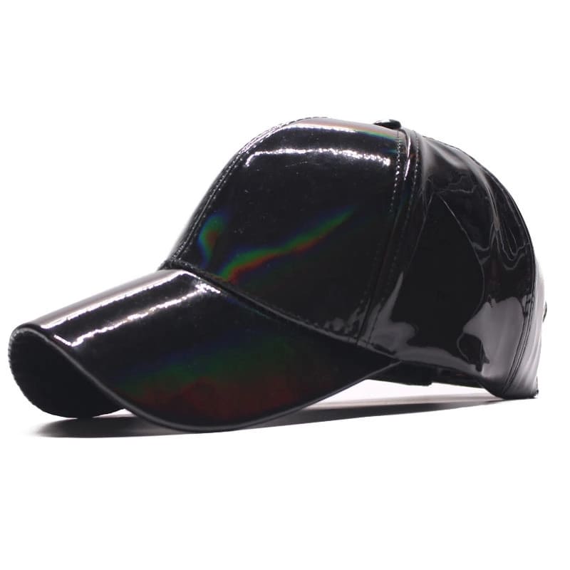 Holographic Leather Baseball Cap