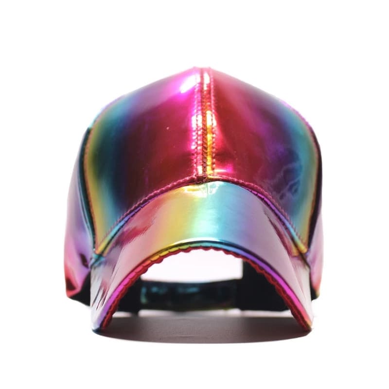 Holographic Leather Baseball Cap