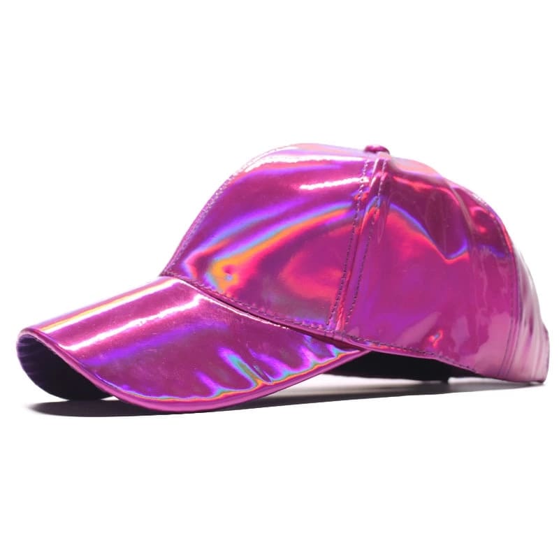 Holographic Leather Baseball Cap