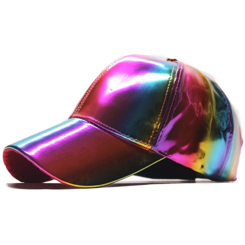 Holographic Leather Baseball Cap