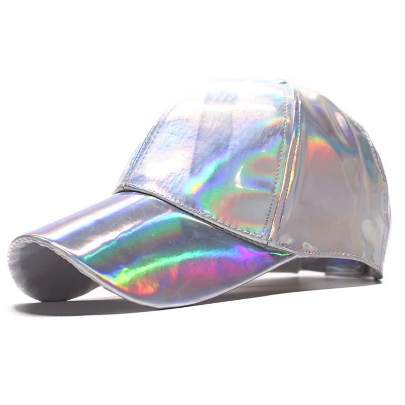 Holographic Leather Baseball Cap