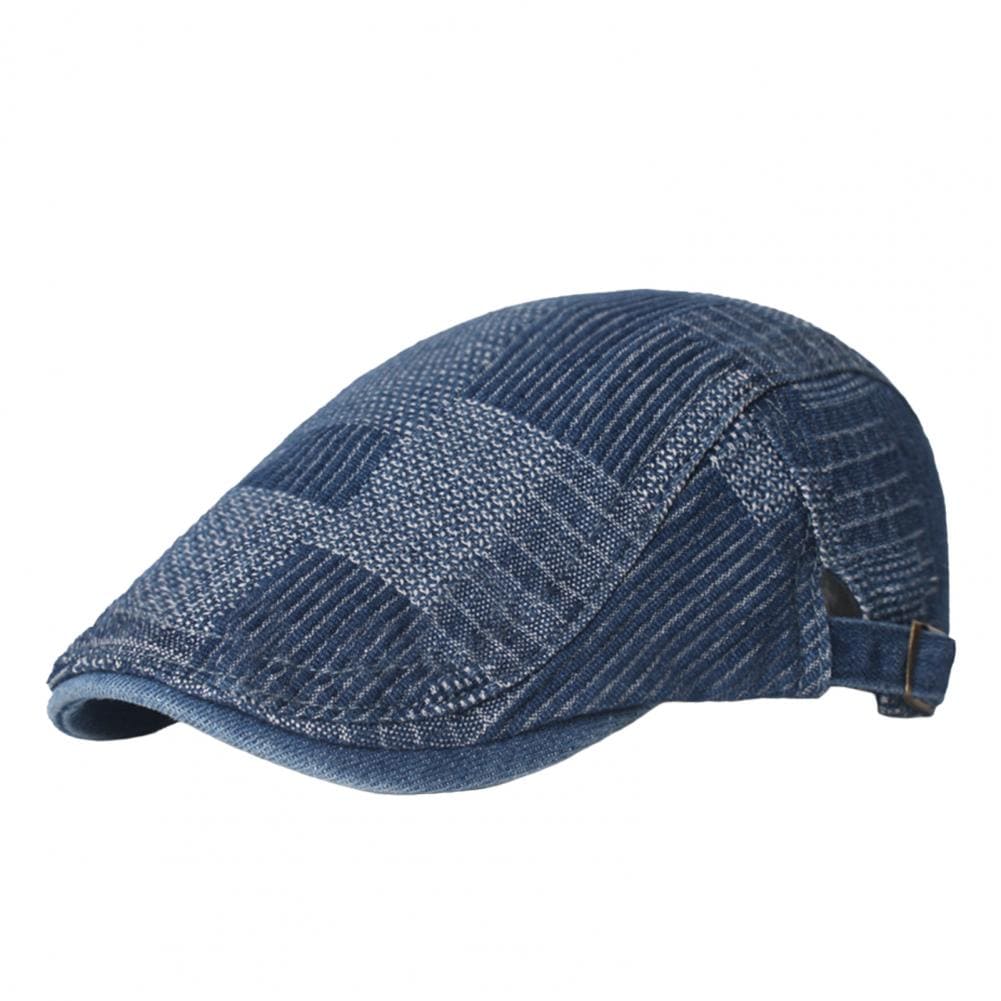 J&L Patchwork Denim Flat Cap