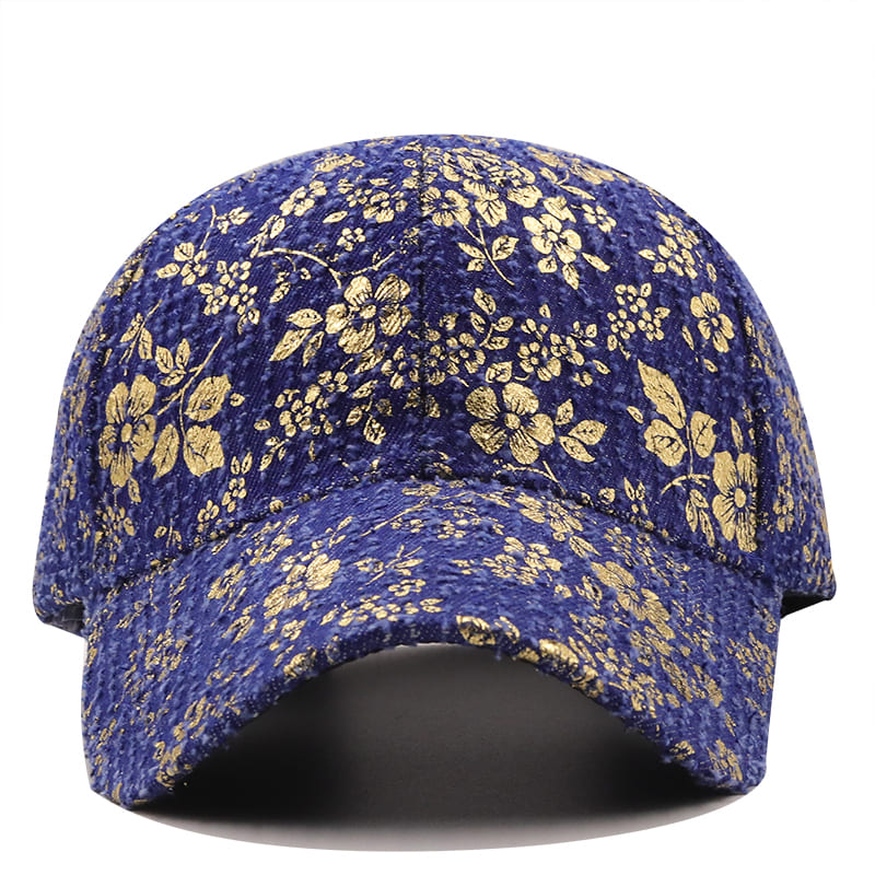 J&M Golden Floral Baseball Cap