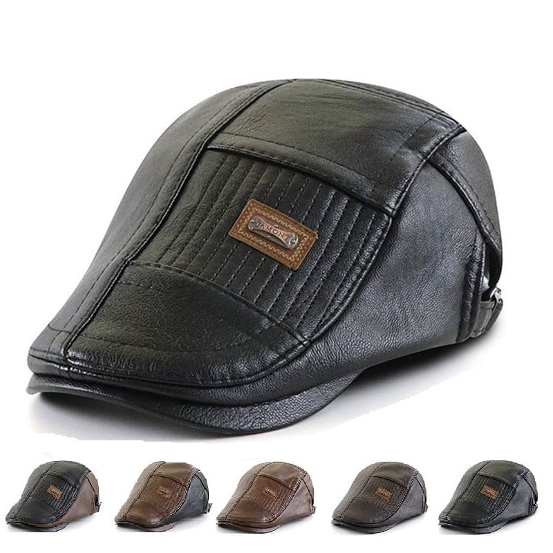 Jamont Patchwork Leather Flat Cap