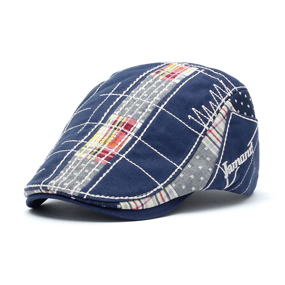 Jamont Plaid Duckbill Flat Cap