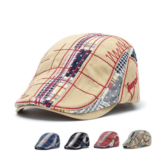 Jamont Plaid Duckbill Flat Cap