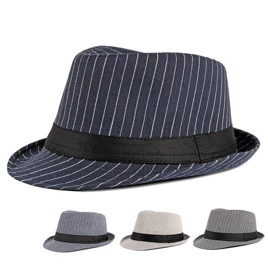 Jazz Striped Trilby Hat