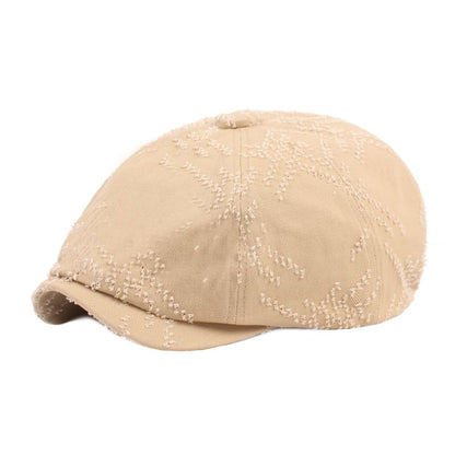 Kiryat Embroidered Newsboy Cap