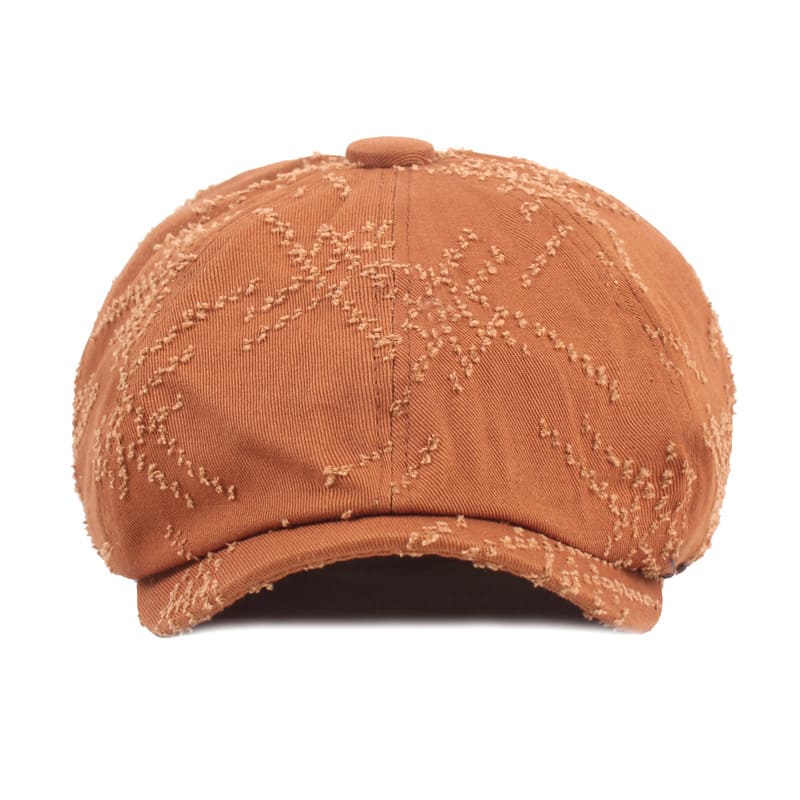 Kiryat Embroidered Newsboy Cap