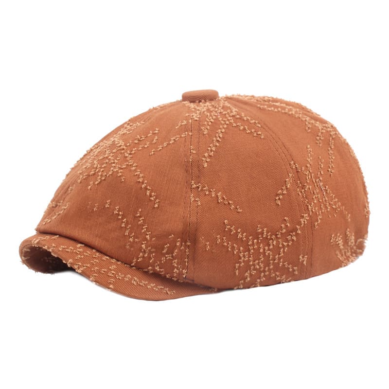 Kiryat Embroidered Newsboy Cap