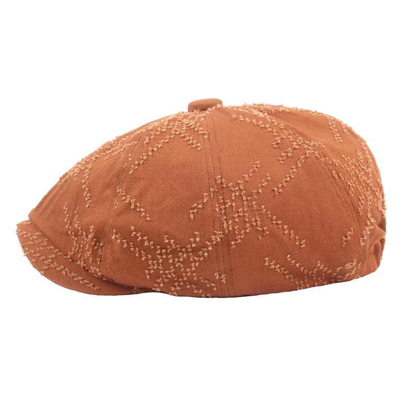 Kiryat Embroidered Newsboy Cap