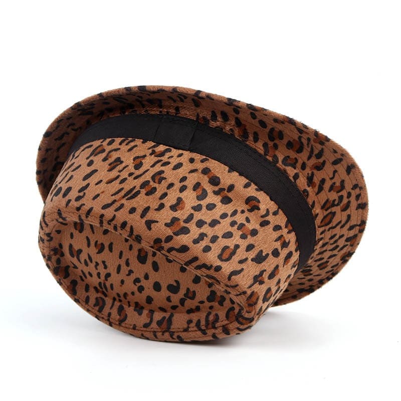 Leopard Print Trilby Hat