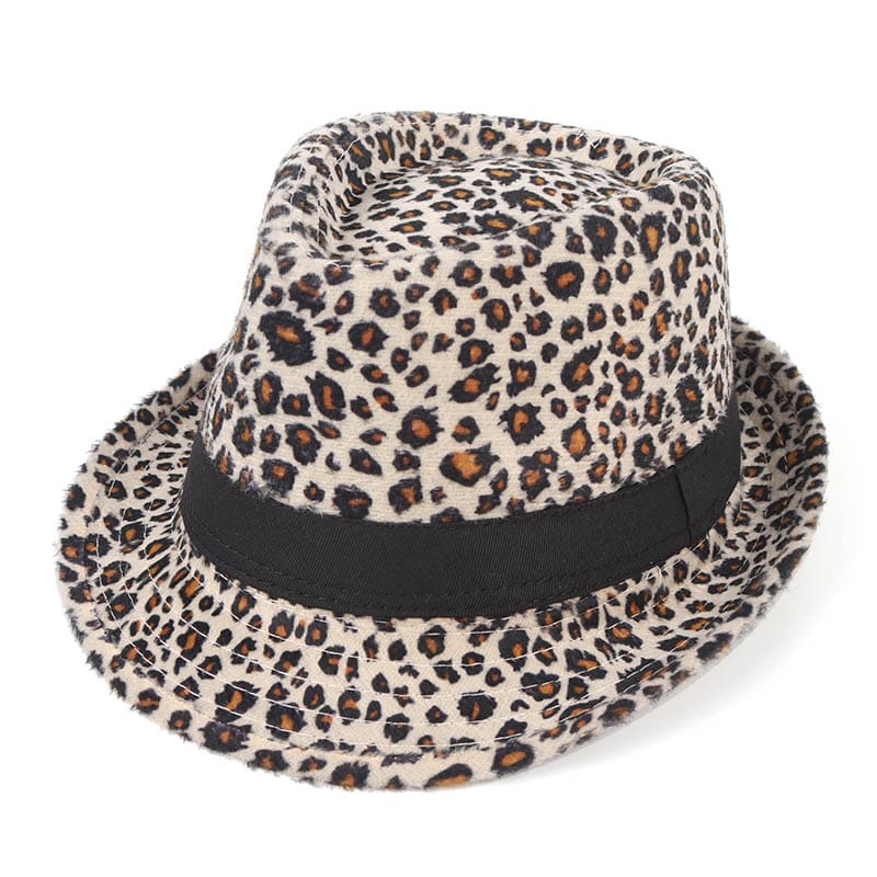 Leopard Print Trilby Hat