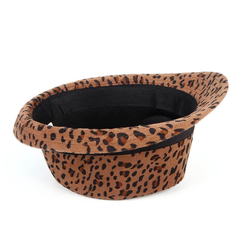 Leopard Print Trilby Hat