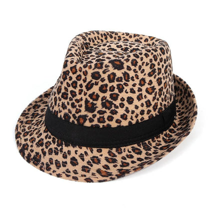 Leopard Print Trilby Hat