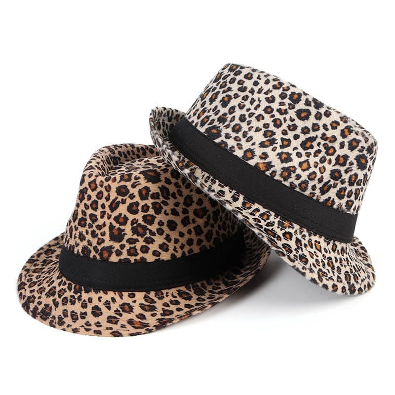 Leopard Print Trilby Hat