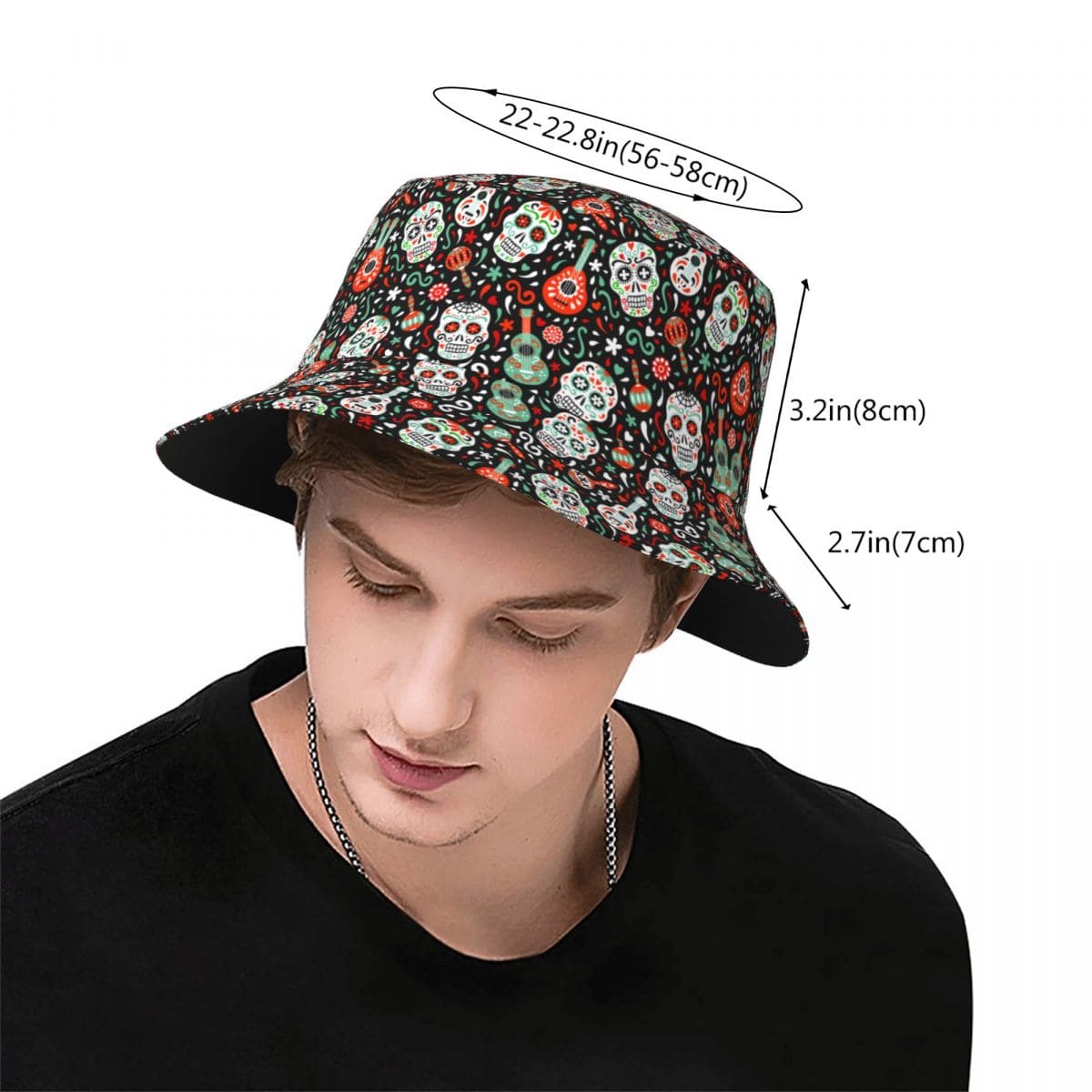 MEX Skulls & Guitars Bucket Hat