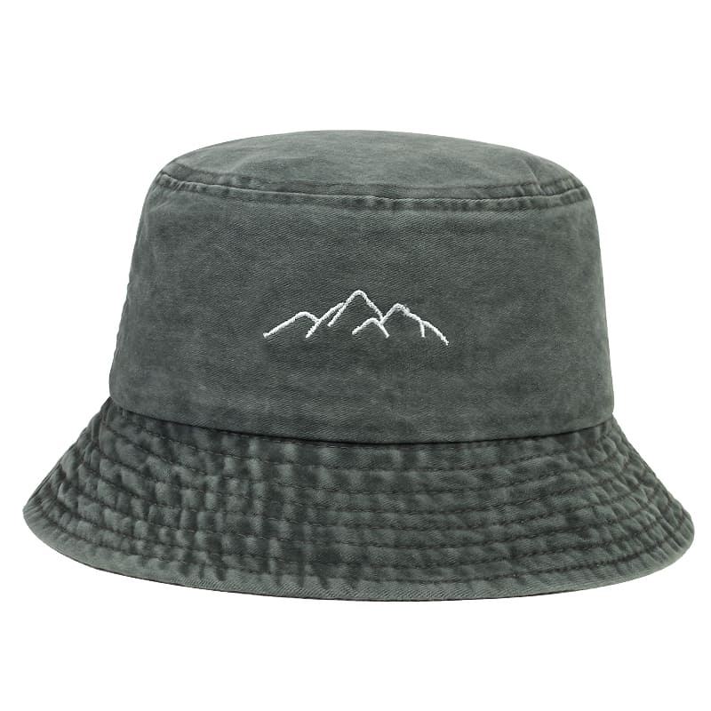 Mountain Silhouette Washed Bucket Hat