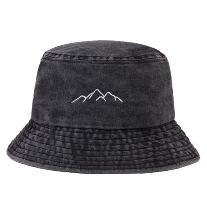 Mountain Silhouette Washed Bucket Hat