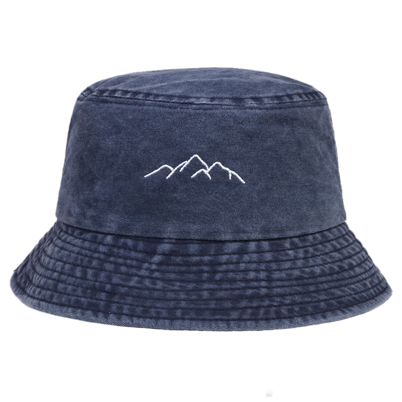 Mountain Silhouette Washed Bucket Hat