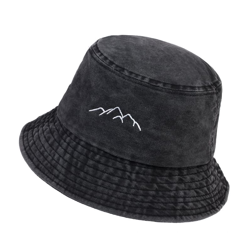 Mountain Silhouette Washed Bucket Hat